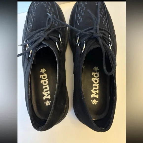 Mudd Black Platform Chunky Lace Up Women’s Shoes, Size 7.5 M - Picture 8 of 10